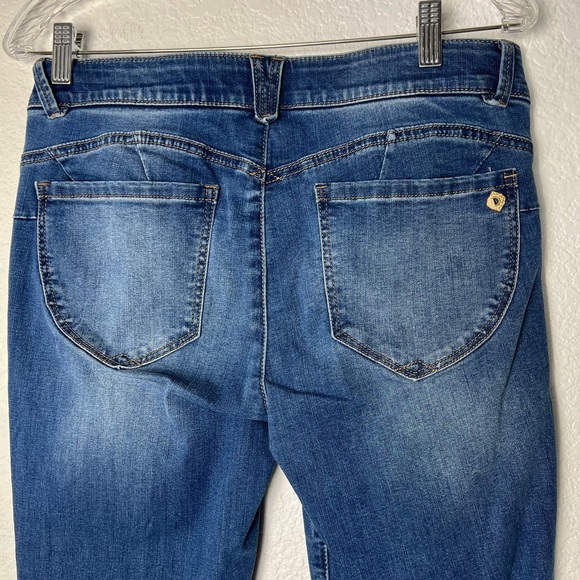 Democracy Ab Solution Ankle Skimmers Blue Denim Jeans - Picture 7 of 15